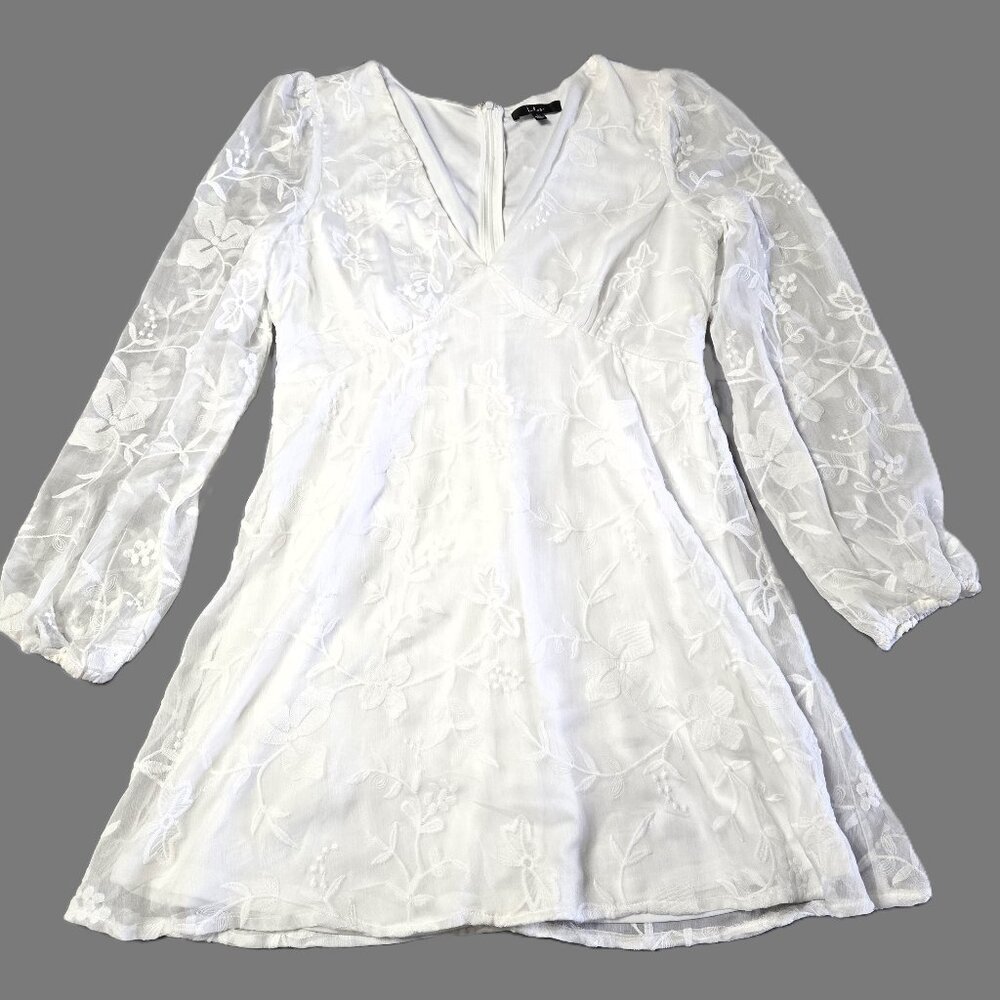 Lulu's White Floral Mini Dress